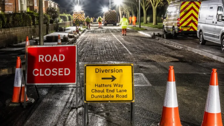 Luton drivers warned: Skimpot Road closed overnight for nearly a week for maintenance