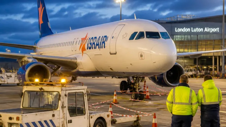 Luton pushback tug damages Israir jet, leaving passengers stranded after flight cancelled