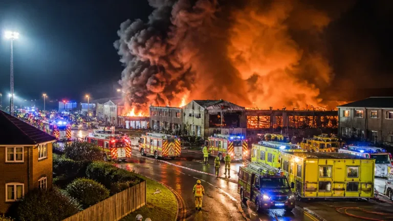 Major blaze at Essex industrial units continues into weekend as residents evacuated