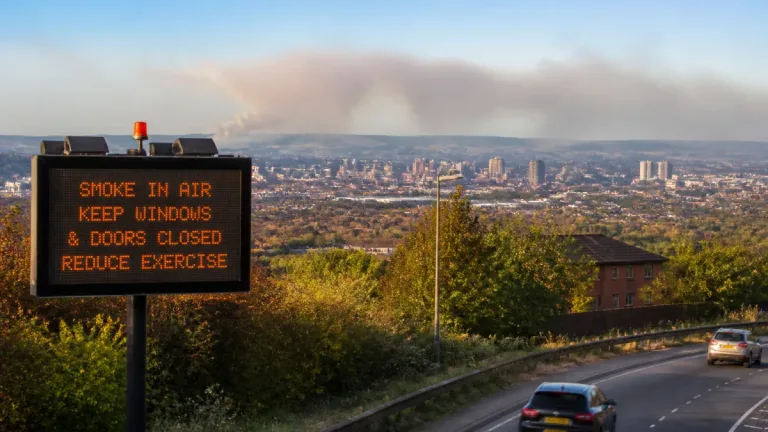 Major incident declared as moorland fires send smoke over Stockport