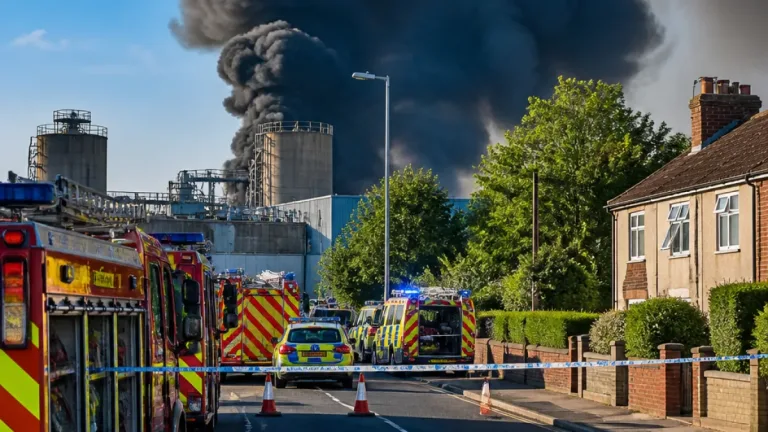 Major industrial fire near Southend Road sparks blasts and road closures