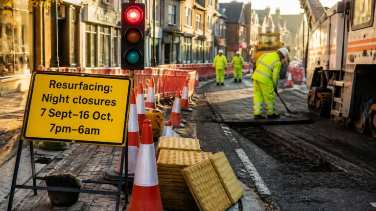 Major road upgrade under way across Stone town centre with night closures due in autumn