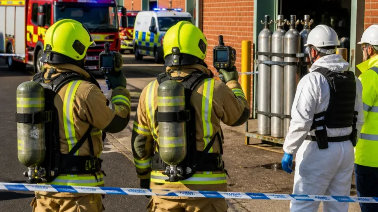 Man dies after oxygen-cylinder incident at Brunel Road industrial unit