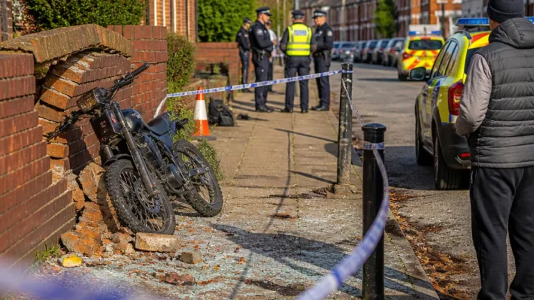 Man in his 30s fighting for life after electric bike crashes into Edgeley house