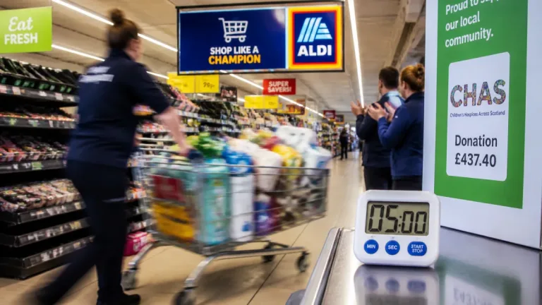 Midlothian shopper’s Aldi dash boosts CHAS with £437.40 as Dalkeith event draws support