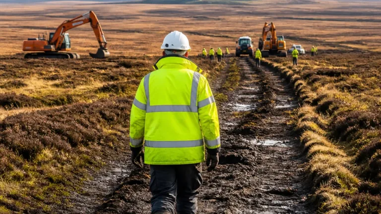 Minister inspects £3m restoration work after Fylingdales wildfire on Langdale Moor