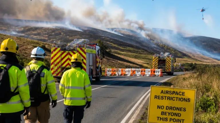 Month-long Tintwistle Moor blaze still active with 65 firefighters and helicopters deployed