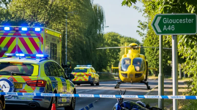 Motorcyclist seriously injured and airlifted after crash on Painswick Road, Gloucester