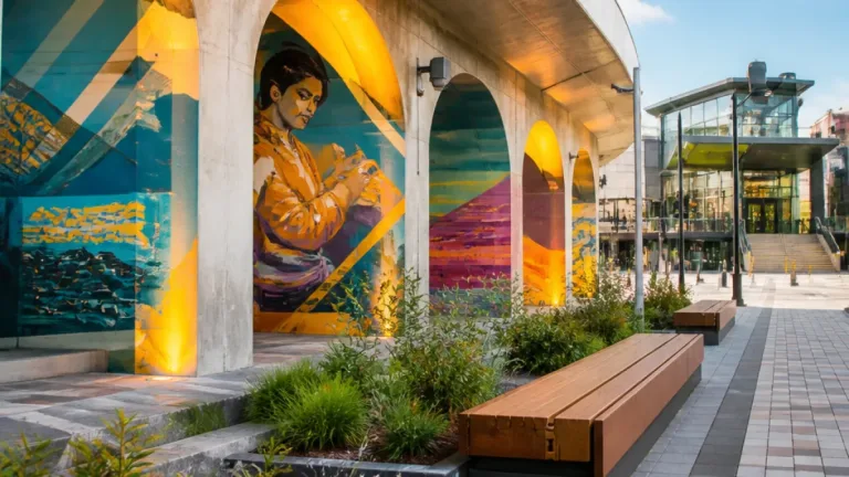 Murals and lighting revive A66 underpass as creative gateway to Middlesbrough
