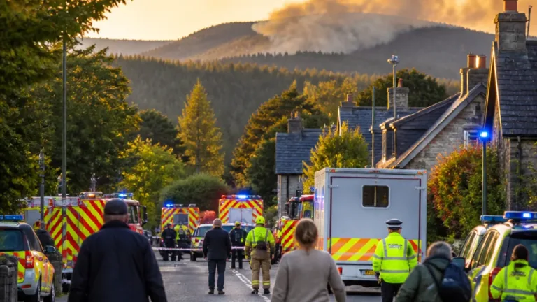 Nethy Bridge residents return as Cairngorms blaze is downgraded from 'immediate' threat