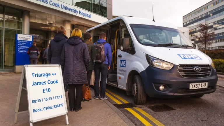 New shuttle links Friarage and James Cook to cut missed appointments and ease travel