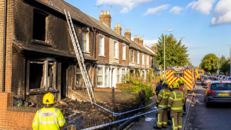 Normanton Road blaze: roads reopened after fire spread to three properties
