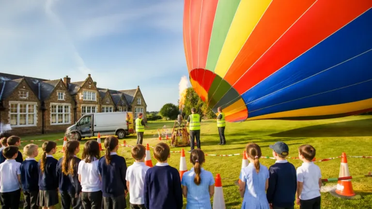 North Somerset pupils get close-up with Fiesta balloon ahead of August showcase