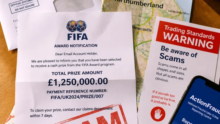 Northumberland residents warned after fake FIFA World Cup lottery letters circulate