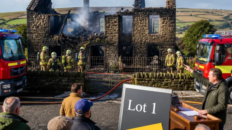 Oldham auction shock: burnt-out Saddleworth farm fetches £348,000 despite blaze