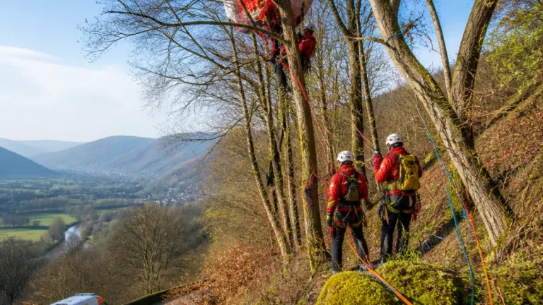 Paraglider plucked from 25m-high trees in complex Llangollen rescue