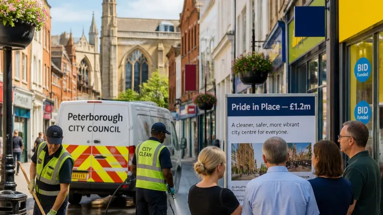 Peterborough BID wins second five‑year term amid questions over visible impact