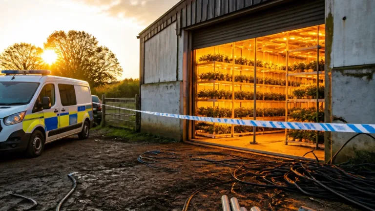Police seize ~1,500 cannabis plants in large illegal farm at disused Burbage poultry unit