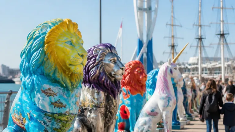 Portsmouth lion trail roars into city-centenary celebrations with 45 bespoke sculptures