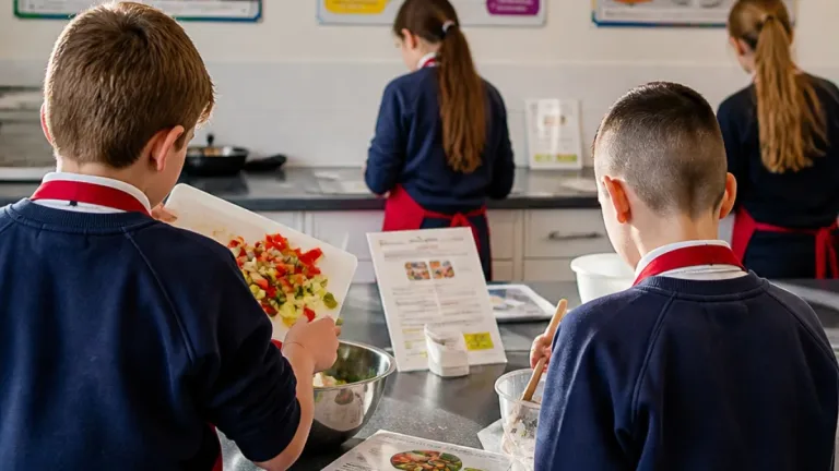 Pupils at Tondu gain practical cooking skills as county food partnership expands
