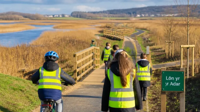 Pupils help name new Glan Conwy Active Travel route linking village and nature reserve