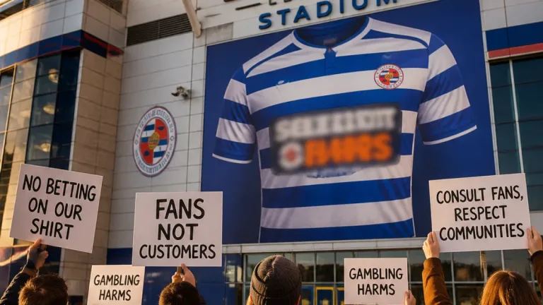 Reading FC criticised after club agrees club‑record shirt deal with online casino brand