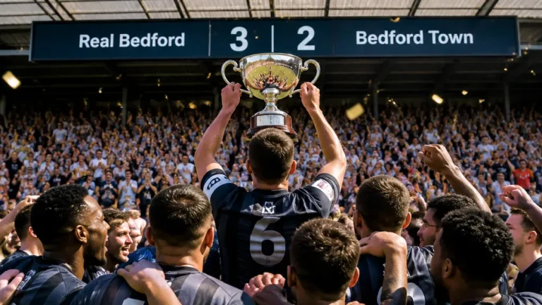 Real Bedford overturn Bedford Town to lift Bedfordshire Senior Challenge Cup at The Eyrie