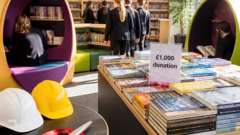 Refurbished Kingsmeadow library opens in Dunston with book donation and author visit