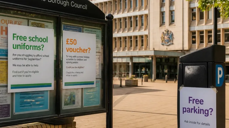 Resident asks whether council schemes for free school uniforms and parking still on track