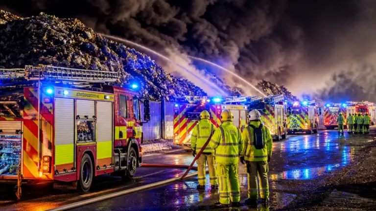 Rochdale crews tackle large overnight waste fire in Smallbridge