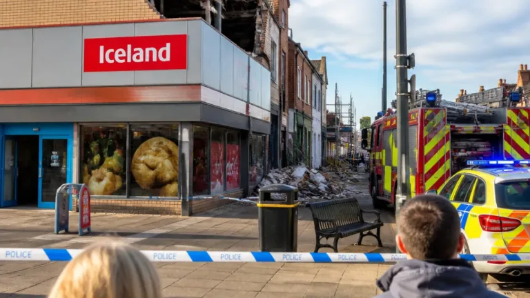 Roof of Iceland supermarket collapses on March High Street; neighbouring building evacuated
