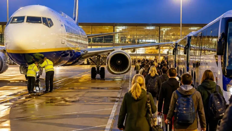 Ryanair flight from Faro diverted to Birmingham after aircraft problem; passengers bussed to Exeter