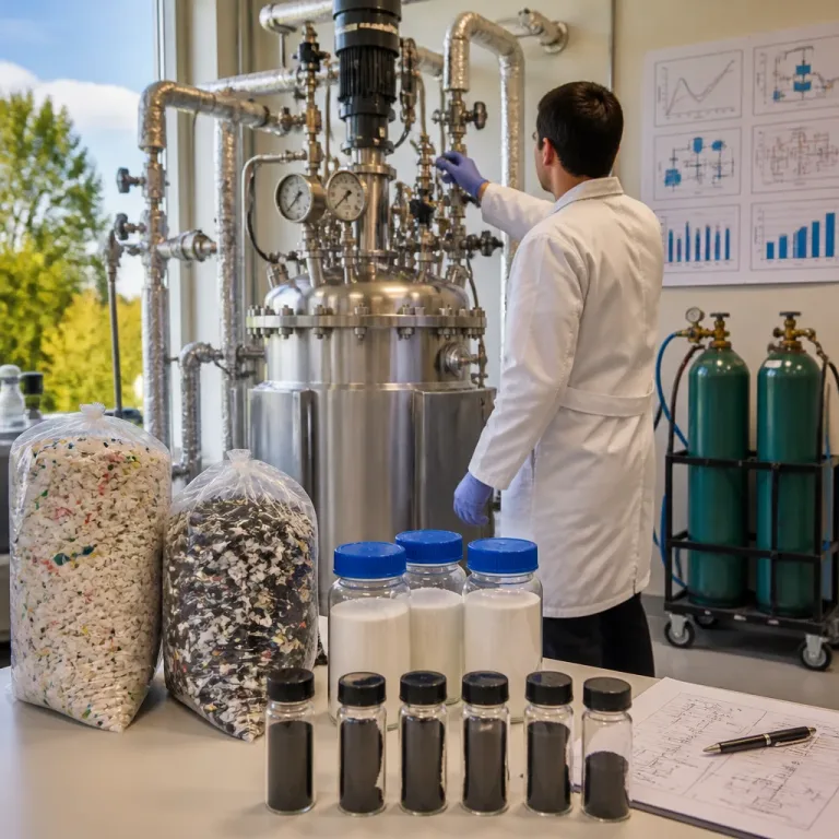 New chemical route converts mixed plastic waste into hydrogen while locking away carbon