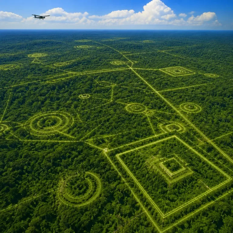 LIDAR reveals tens of thousands of ancient earthworks, suggesting millions lived in pre‑Columbian Amazon