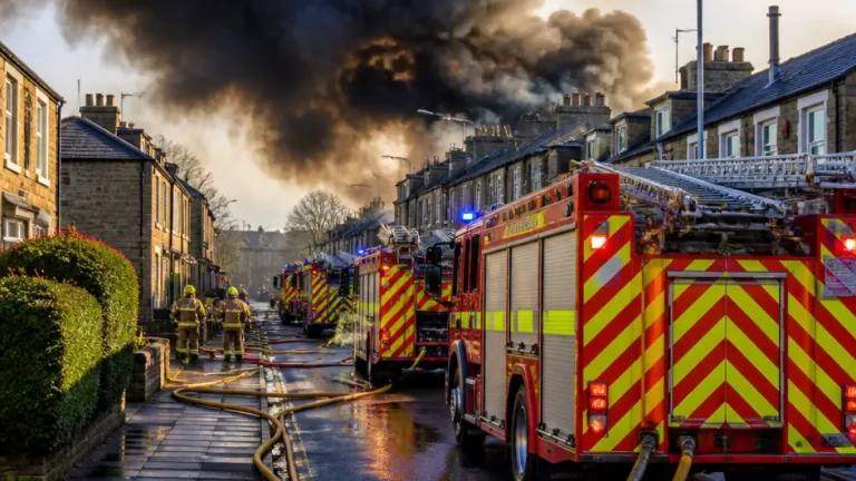 Six fire engines tackle major waste blaze as smoke drifts across Rochdale