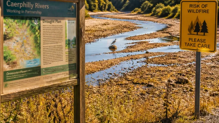 South‑east Wales placed in prolonged dry weather as rivers heat and wildfire risk rises