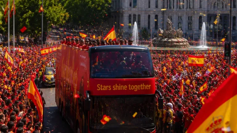 Spain greeted by near two‑million crowd as players parade through Madrid after World Cup win