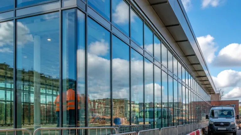 St. Helens transport interchange reaches watertight stage as glazed façade fitted