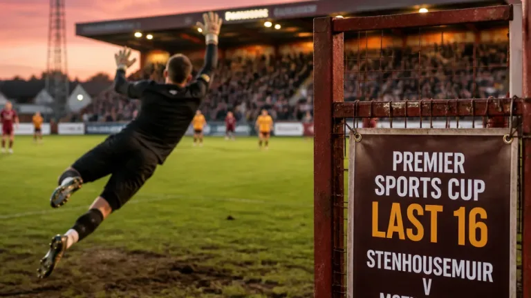 Stenhousemuir to host Motherwell in Premier Sports Cup last 16 tie