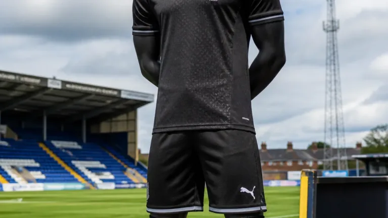 Stockport County unveil new black-and-silver away kit for 2026-27