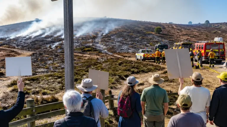 Suffolk council defends scrapping climate emergency after Dunwich Heath wildfire