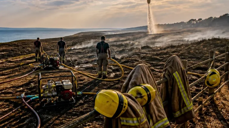 Suffolk fire crews warn of exhaustion and call for more resources after vast Dunwich blaze