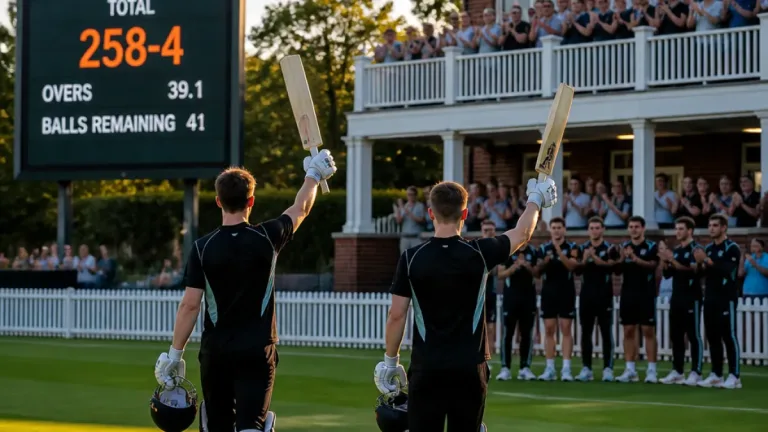 Surrey chase 255 with ease as academy pair power comfortable win at Guildford