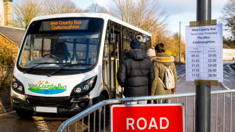 Temporary shuttle links Coalsnaughton to Fishcross amid road closure disruption