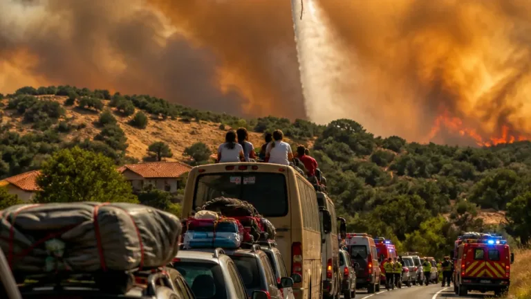 Thousands flee as Spain declares national emergency and fires rage in France
