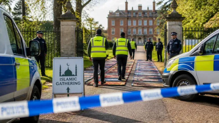 Twelve arrested after suspected threat to Islamic gathering at Shrubland Hall