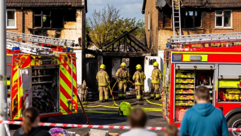 Two homes left uninhabitable after major workshop blaze in Metheringham
