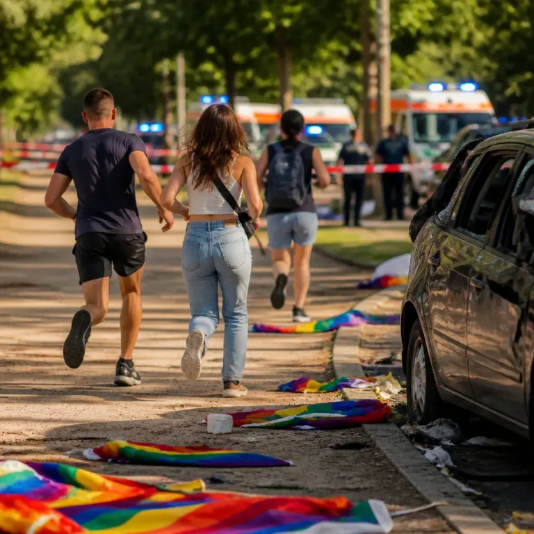 One dead and 16 injured after car drives into crowd at Berlin Pride event