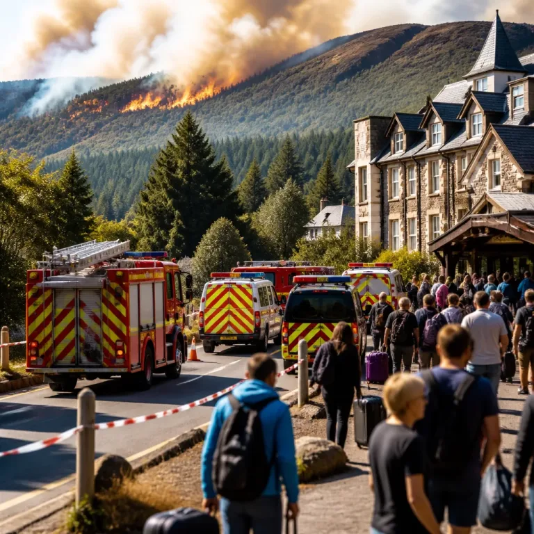 Major incident declared as Cairngorms wildfire threatens Nethy Bridge and sends smoke as far as Aberdeen