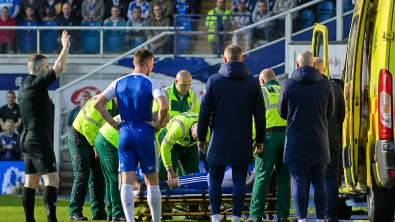 Wigan Athletic pre-season halted as trialist Nico Lawrence stretchered off and taken to hospital
